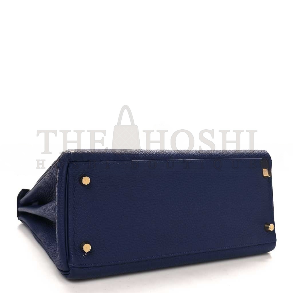 H**me5 TOGO KELLY RETOURNE 28 BLEU ENCRE (28*22*10cm) Master Quality